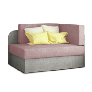 ROSA világos rózsaszín/világosszürke kis kanapéágy kép