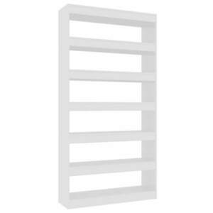 vidaXL magasfényű fehér könyvszekrény/térelválasztó 100 x 30 x 198 cm kép