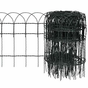 vidaXL kerti porszórt bevonatú vas szegélyező kerítés 10 x 0, 4 m kép