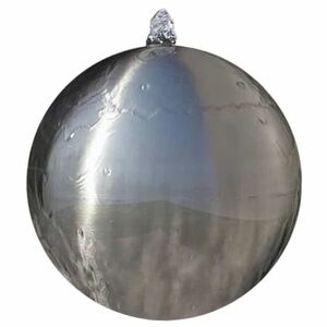 vidaXL kerti gömb alakú rozsdamentes acél szökőkút LED-fényekkel 40 cm kép