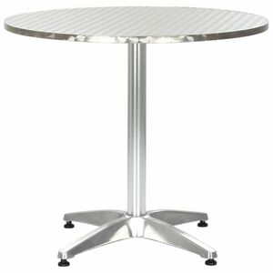 vidaXL ezüstszínű alumínium kerti asztal 80 x 70 cm kép
