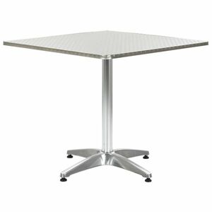vidaXL ezüstszínű alumínium kerti asztal 80 x 80 x 70 cm kép
