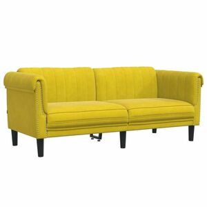 vidaXL 2 személyes sárga bársony kanapé kép