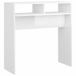 vidaXL magasfényű fehér forgácslap tálalóasztal 78 x 30 x 80 cm kép