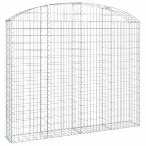 vidaXL íves horganyzott vas gabion kosár 200x30x160/180 cm kép