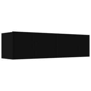 vidaXL fekete szerelt fa TV-szekrény 120 x 30 x 30 cm kép