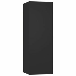 vidaXL fekete szerelt fa TV-szekrény 30, 5 x 30 x 90 cm kép