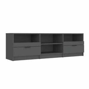 vidaXL fekete szerelt fa TV-szekrény 150 x 33, 5 x 45 cm kép