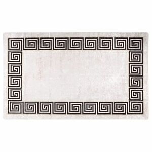 vidaXL fehér és fekete csúszásmentes mosható szőnyeg 150 x 230 cm kép