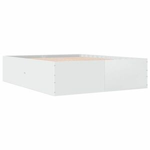 vidaXL fehér szerelt fa ágykeret 150 x 200 cm kép