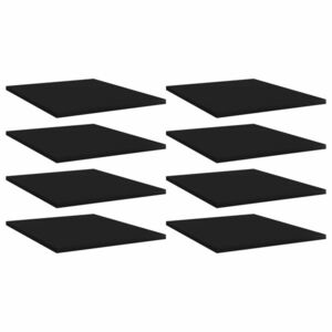 vidaXL 8 db fekete forgácslap könyvespolc 40 x 50 x 1, 5 cm kép