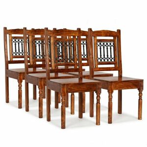 vidaXL 6 db klasszikus stílusú tömör fa szék paliszander felülettel kép