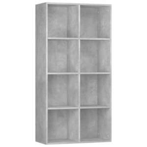 vidaXL betonszürke szerelt fa könyv-/tálalószekrény 66 x 30 x 130 cm kép