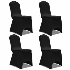 vidaXL 4 db nyújtható szék huzat fekete kép