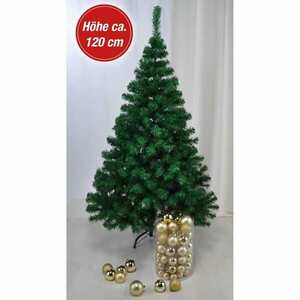 HI zöld karácsonyfa fém állvánnyal 120 cm kép