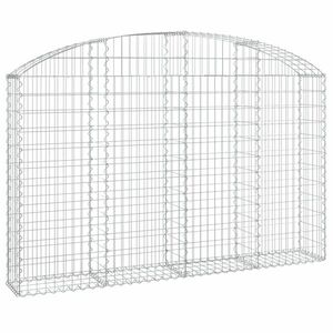 vidaXL íves horganyzott vas gabion kosár 200x30x120/140 cm kép