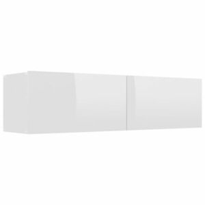 vidaXL magasfényű fehér szerelt fa TV-szekrény 120 x 30 x 30 cm kép