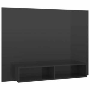 vidaXL magasfényű szürke szerelt fa fali TV-szekrény 120x23, 5x90 cm kép