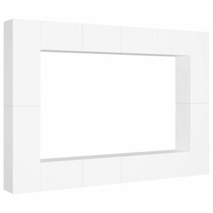 vidaXL 8 részes fehér forgácslap TV-szekrényszett kép