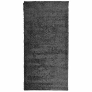 vidaXL PAMPLONA antracit magas szálú bolyhos modern szőnyeg 100x200 cm kép