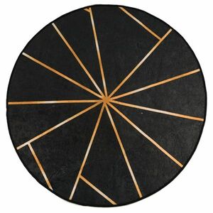 vidaXL fekete-arany mosható csúszásgátló szőnyeg Ø 120 cm kép