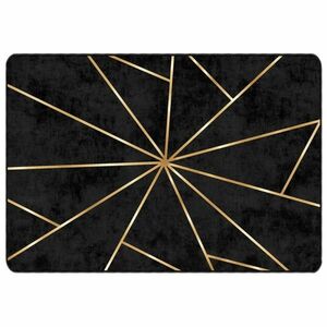 vidaXL fekete-arany mosható csúszásgátló szőnyeg 120 x 180 cm kép