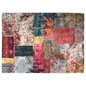 vidaXL többszínű foltvarrott csúszásmentes mosható szőnyeg 150x230 cm kép
