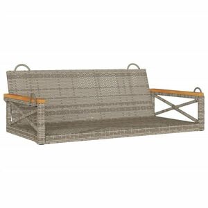 vidaXL szürke polyrattan hintapad 109 x 62 x 40 cm kép