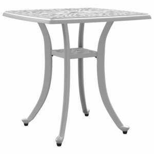 vidaXL fehér öntött alumínium kerti asztal 53 x 53 x 53 cm kép