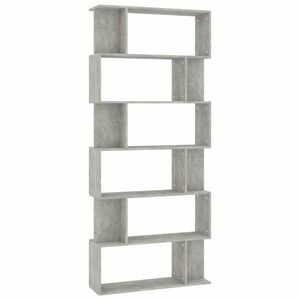 vidaXL betonszürke szerelt fa könyvszekrény/térelválasztó 80x24x192 cm kép