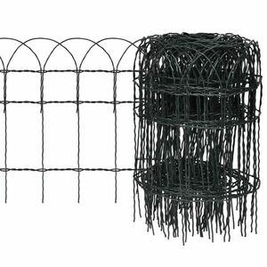 vidaXL kerti porszórt bevonatú vas szegélyező kerítés 25 x 0, 4 m kép