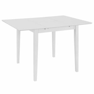 vidaXL fehér kihúzható MDF étkezőasztal (80-120)x80x74 cm kép