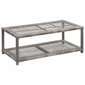 vidaXL szürke polyrattan cipőtároló pad 80 x 40 x 30 cm kép