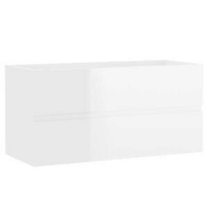 vidaXL magasfényű fehér szerelt fa mosdószekrény 90 x 38, 5 x 45 cm kép