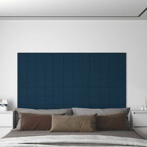 vidaXL 12 db kék bársony fali panel 60 x 15 cm 1, 08 m² kép