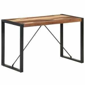 vidaXL tömör fa étkezőasztal paliszander felülettel 120 x 60 x 75 cm kép