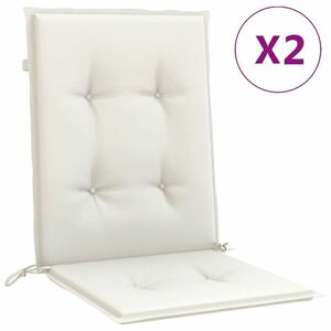 vidaXL 2 db melange krémszínű szövet háttámlás székpárna 100x50x4 cm kép