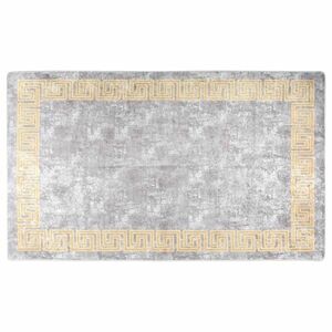 vidaXL szürke-arany mosható csúszásgátló szőnyeg 150 x 230 cm kép
