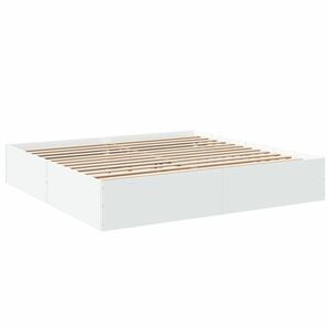 vidaXL fehér szerelt fa ágykeret 180 x 200 cm kép