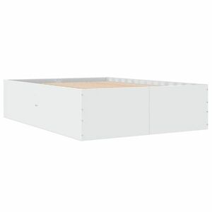 vidaXL fehér szerelt fa ágykeret 120 x 190 cm kép