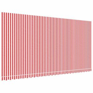 vidaXL piros és fehér csíkos pótszövet napellenzőhöz 6x3 m kép