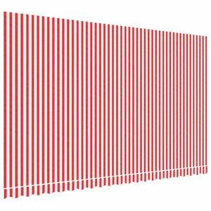 vidaXL piros és fehér csíkos pótszövet napellenzőhöz 5x3 m kép