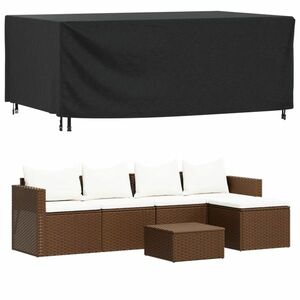 vidaXL fekete 420D vízálló kerti bútorhuzat 240x140x90 cm kép