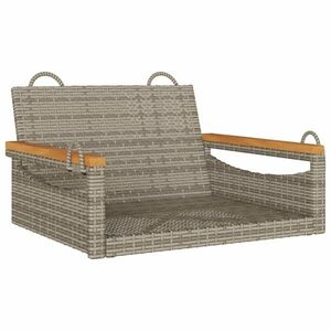 vidaXL szürke polyrattan hintapad 63 x 62 x 40 cm kép