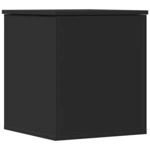 vidaXL fekete szerelt fa tárolóláda 40x42x46 cm kép