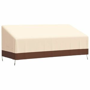 vidaXL bézs 600D oxford 3 személyes padhuzat 204 x 86 x 48/73 cm kép