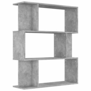 vidaXL betonszürke szerelt fa könyvszekrény/térelválasztó 80x24x96 cm kép