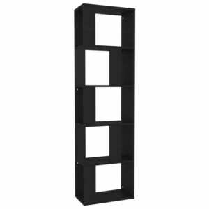 vidaXL fekete szerelt fa könyvszekrény/térelválasztó 45 x 24 x 159 cm kép