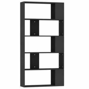 vidaXL fekete szerelt fa könyvszekrény/térelválasztó 80x24x159 cm kép