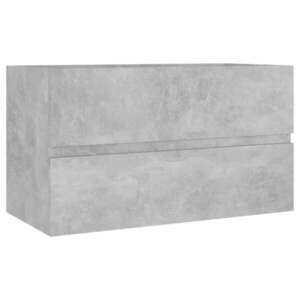 vidaXL betonszürke szerelt fa mosdószekrény 80 x 38, 5 x 45 cm kép